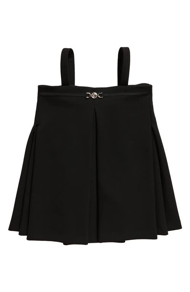 Versace Kids' Belt Detail Cady Dress in Nero at Nordstrom, Size 4Y