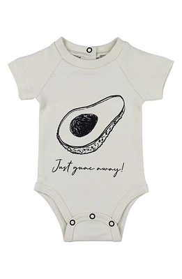 L'Ovedbaby Organic Cotton Graphic Bodysuit Stone Avocado at Nordstrom,