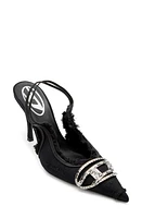 DIESEL Pointed Toe Slingback Pump Black at Nordstrom,