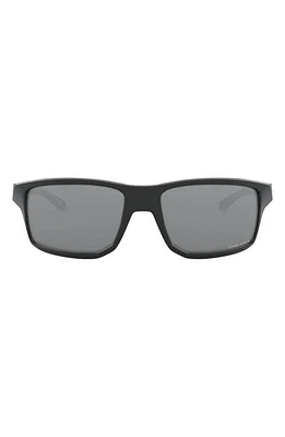 Oakley Gibston 61mm Wrap Sunglasses in Matte Black at Nordstrom