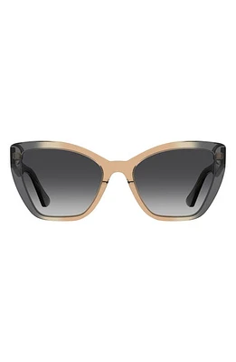 Moschino 55mm Gradient Cat Eye Sunglasses in Grey/tan at Nordstrom