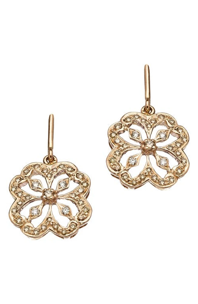 Sethi Couture Clover Drop Earrings in Rose Gold at Nordstrom