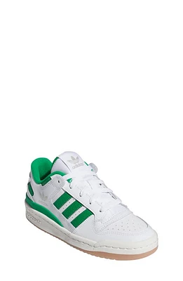 adidas Kids' Forum Low Basketball Sneaker White/Green/Cloud White at Nordstrom, M