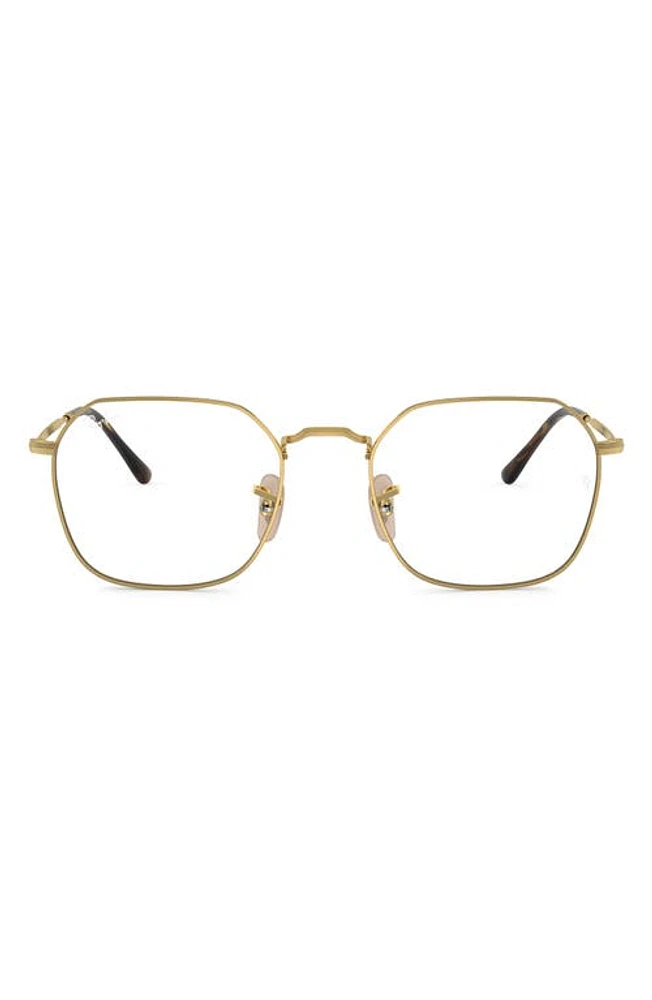 Ray-Ban Jim 51mm Irregular Optical Glasses in Gold Flash at Nordstrom