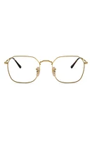 Ray-Ban Jim 51mm Irregular Optical Glasses in Gold Flash at Nordstrom