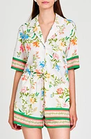 WAYF Carmen Floral Print Camp Shirt Vintage Scarf at Nordstrom,