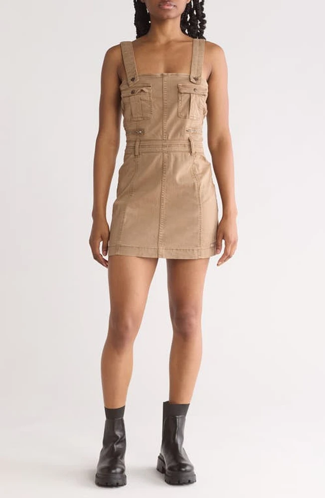 BDG Urban Outfitters Sleeveless Utility Minidress in Chocolate at Nordstrom, Size Small