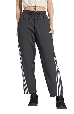 adidas Future Icons 3-Stripes Recycled Polyester Ripstop Track Pants Black/White at Nordstrom,