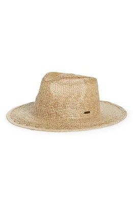 Brixton Marcos Straw Fedora Natural/Natural at Nordstrom,