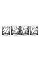 Orrefors City Set of 4 Crystal Double Old Fashioned Glasses in Clear at Nordstrom