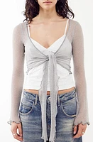 BDG Urban Outfitters Sheer Tie Front Cardigan at Nordstrom,