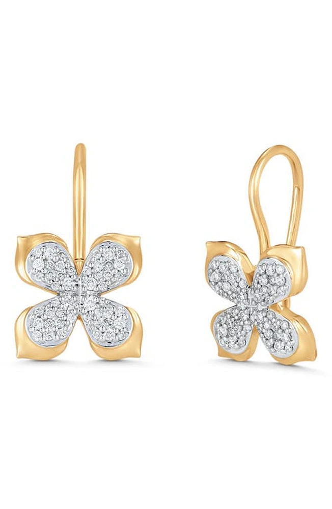 Sara Weinstock Lierre Diamond Petal Drop Earrings in White Gold at Nordstrom