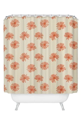 Deny Designs Gerber Daisy Shower Curtain in Orange at Nordstrom