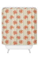 Deny Designs Gerber Daisy Shower Curtain in Orange at Nordstrom