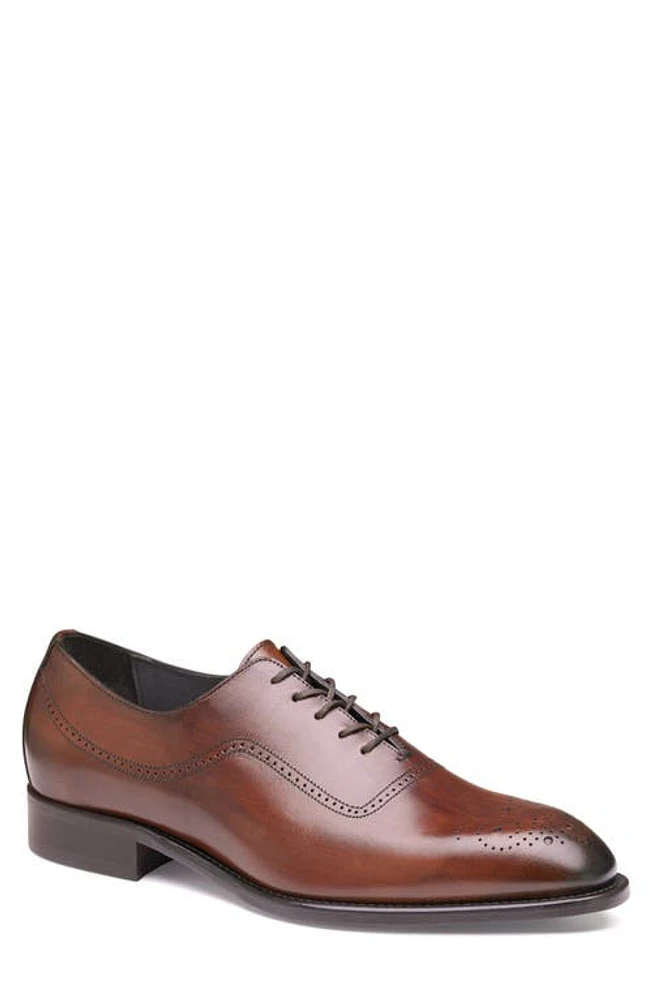 JOHNSTON & MURPHY COLLECTION Ellsworth Medallion Water Resistant Plain Toe Wholecut Shoe Italian Calfskin at Nordstrom