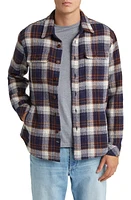 Rails Berkshire Plaid Flannel Shirt Jacket Navy Umber Cream at Nordstrom,