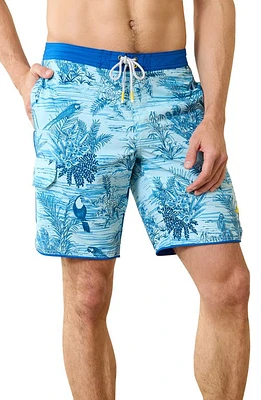 Tommy Bahama Baja Birds Eye View Board Shorts Aqua Splash at Nordstrom,