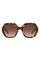 Carolina Herrera 55mm Gradient Square Sunglasses in Havana Red at Nordstrom