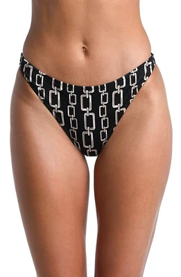 L'AGENCE Jean Geo Scoop Bikini Bottoms in Black at Nordstrom, Size X-Large