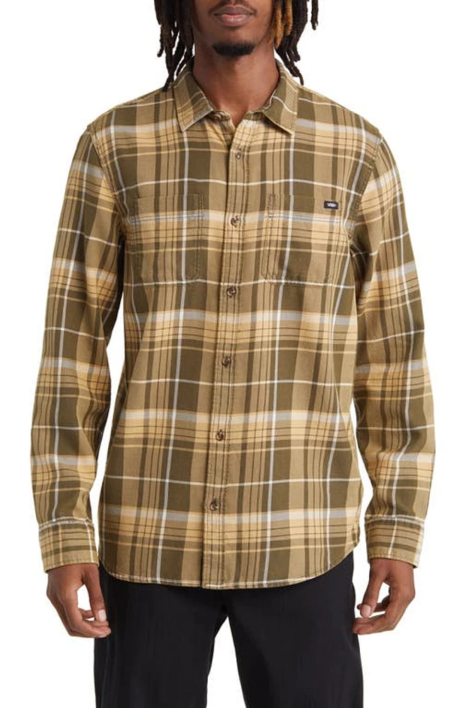 Vans Peddington Plaid Button-Up Shirt in Grape Leaf/Taos Taupe at Nordstrom, Size Small