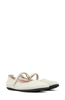 Camper Right Nina Mary Jane Flat White Natural at Nordstrom,