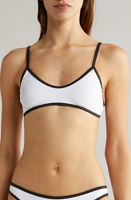 Solid & Striped The Rachel Rib Bikini Top Marshmallow at Nordstrom,