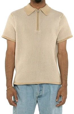 Round Two Quarter Zip Polo Sweater at Nordstrom,