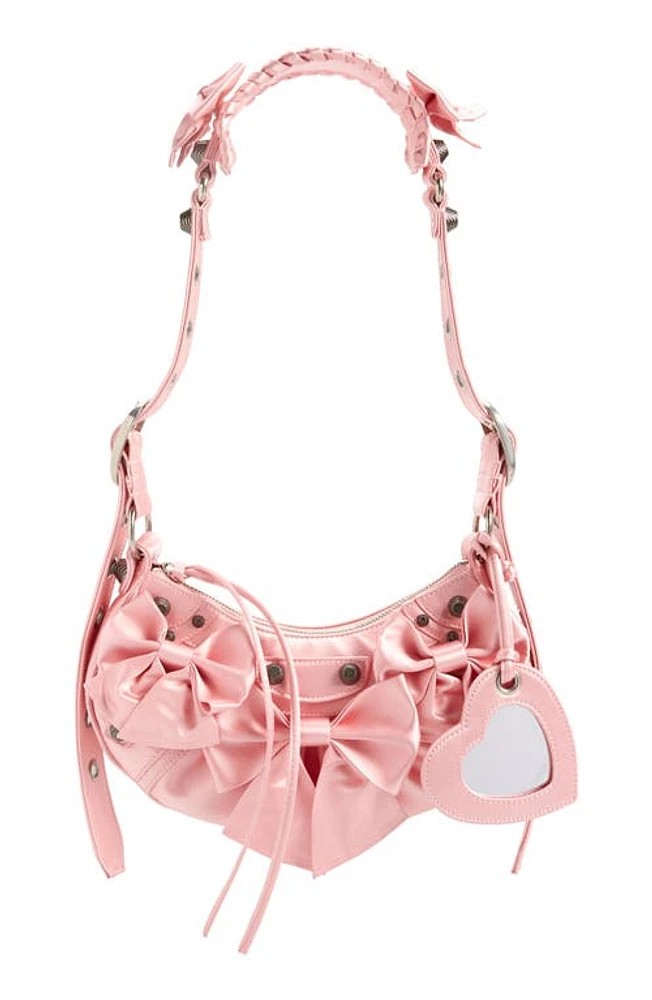 Balenciaga Extra Small Le Cagole Satin Shoulder Bag in Pink at Nordstrom