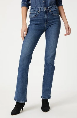 Mavi Jeans Maria High Waist Flare Dark Vintage Flex Blue at Nordstrom,