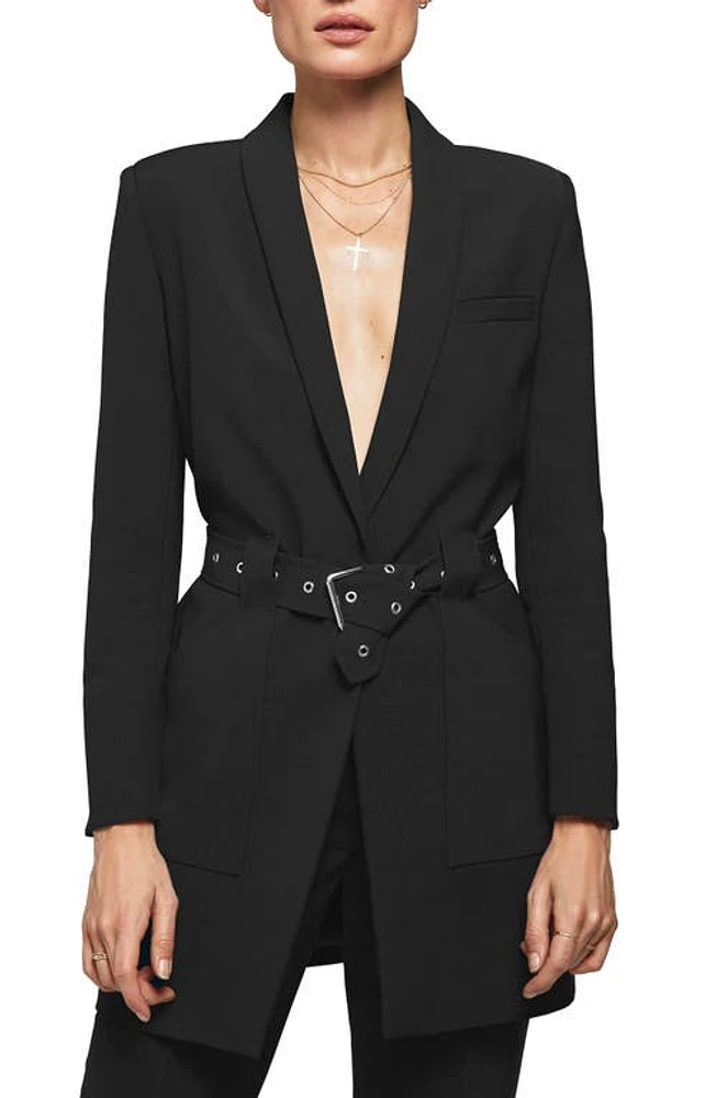 ANINE BING Belted Blazer in Black at Nordstrom, Size Small