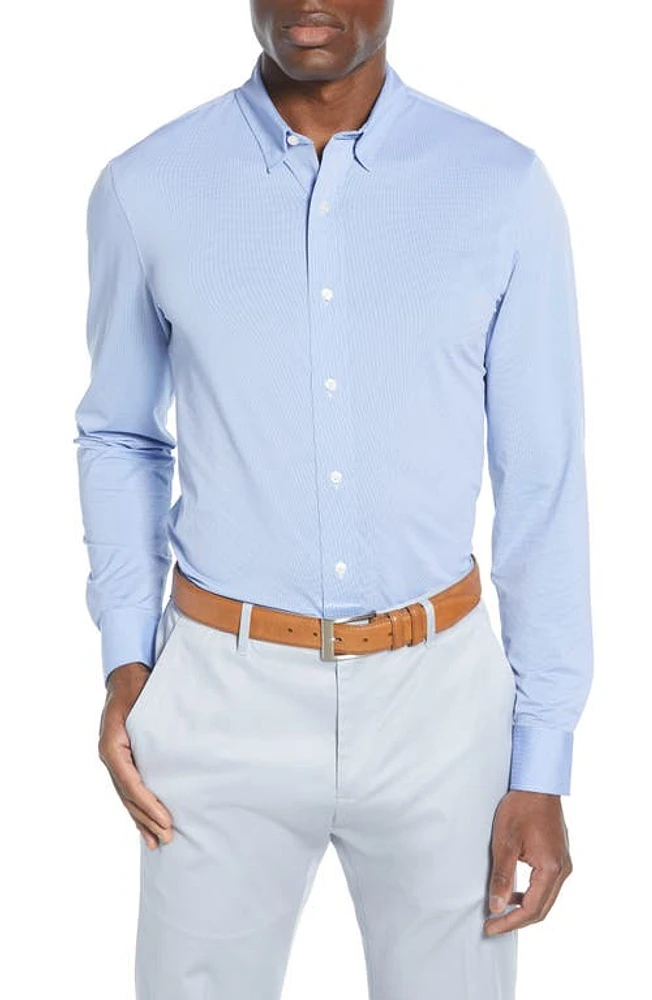 Rhone Commuter Slim Fit Dress Shirt in Blue at Nordstrom, Size Small