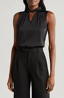 halogen(r) Twist Neck Sleeveless Blouse at Nordstrom,