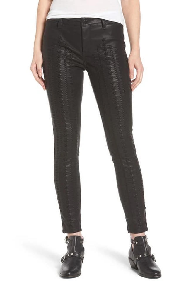 BLANKNYC Whipstitch Ankle Skinny Faux Leather Pants in Wake Up Call at Nordstrom, Size 24