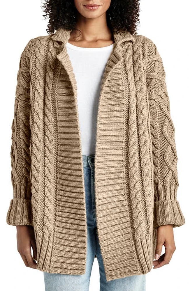 Splendid Josephine Cardigan Heather Camel at Nordstrom,