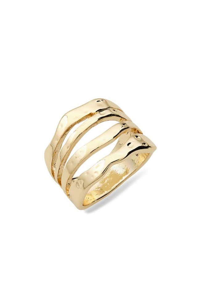 Nordstrom Molten Stacked Band Gold at Nordstrom,