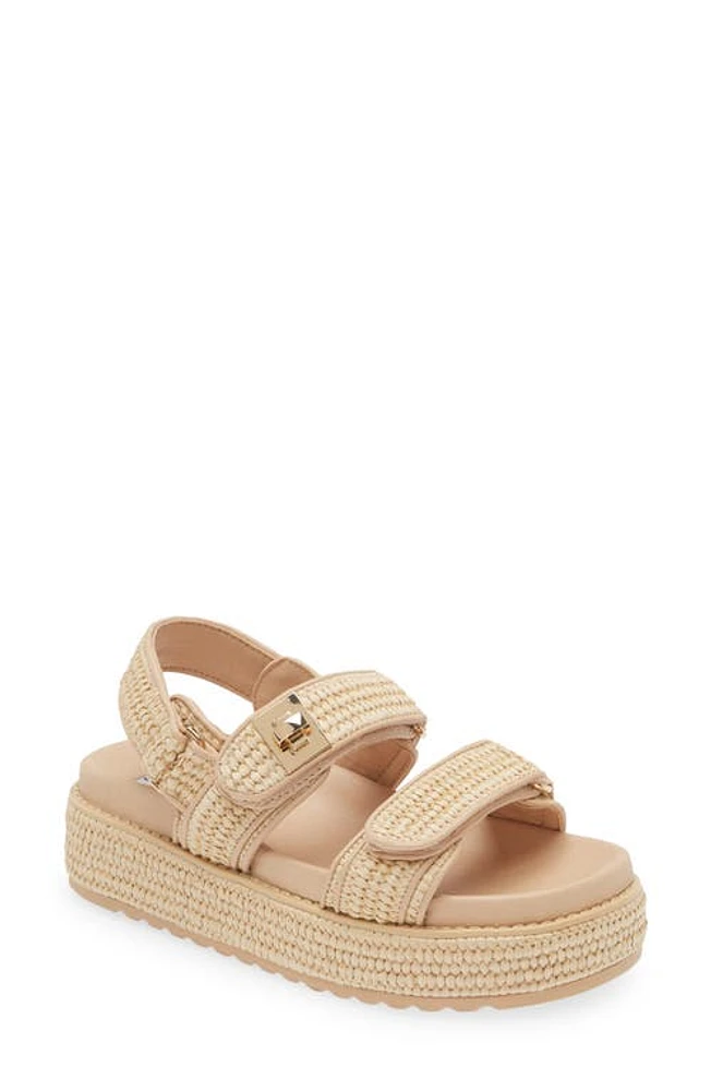 Steve Madden Bigmona Raffia Slingback Platform Sandal at Nordstrom,