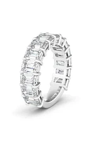 HauteCarat Emerald Cut Lab Created Diamond Eternity Band in Gold at Nordstrom