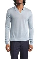 Officine Générale Kit Lyocell & Cashmere Polo Fadedblue at Nordstrom,