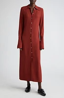 BITE Studios Bloomsbury Long Sleeve Maxi Shirtdress Terra at Nordstrom, Us