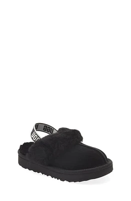 UGG(r) Funkette Water Resistant Genuine Shearling Trim Clog Black at Nordstrom, M