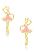 Lily Nily Kids' Ballerina Stud Earrings in Pink at Nordstrom