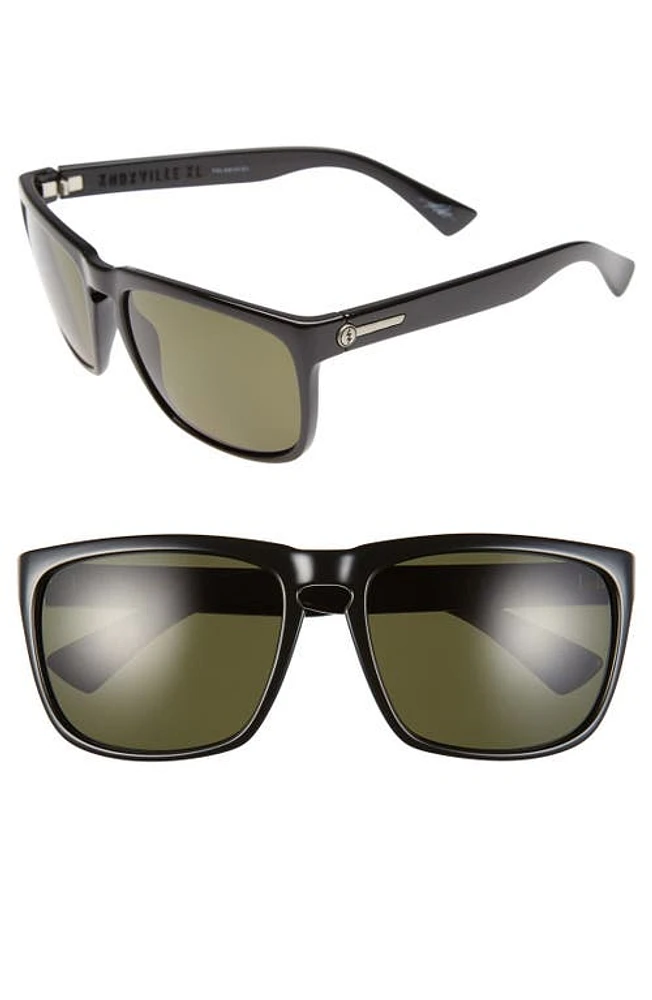 Electric Knoxville XL 61mm Polarized Sunglasses in Gloss Black/Grey Polar at Nordstrom