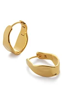 Monica Vinader The Wave Medium Hoop Earrings in 18Ct Gold Vermeil at Nordstrom