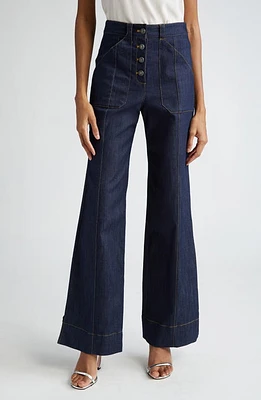 Cinq à Sept Benji Wide Leg Jeans Indigo at Nordstrom,