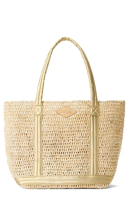 MZ Wallace Medium Raffia Tote in Sequin Raffia/Light Gold at Nordstrom