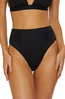 Soluna Ruched High Waist Bikini Bottoms at Nordstrom,