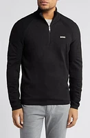 BOSS Perform-X Quarter Zip Pullover Black at Nordstrom,