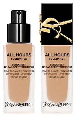 Yves Saint Laurent All Hours Luminous Matte Foundation 24H Wear SPF 30 with Hyaluronic Acid in Mn7 at Nordstrom