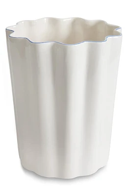 Kassatex Le Marais Porcelain Wastebasket in White/Cornflower Blue at Nordstrom