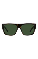 Givenchy 4G 62mm Rectangular Sunglasses in Dark Havana /Smoke at Nordstrom